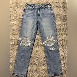 American Eagle Outfitters Light Blue Distressed Boyfriend Jeans